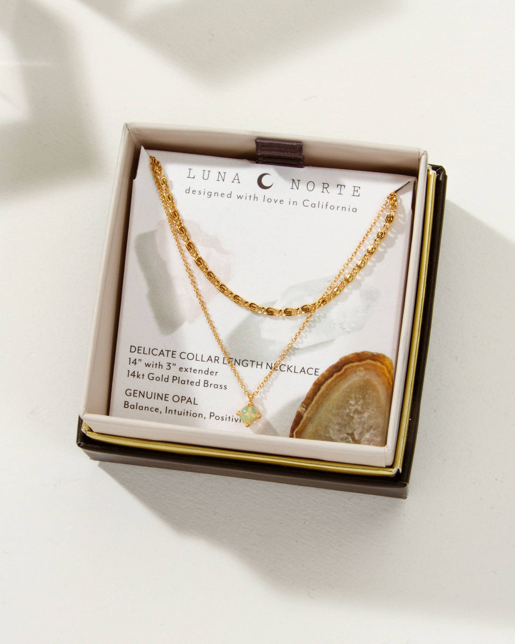 Nova Layered Collar Necklace- Opal