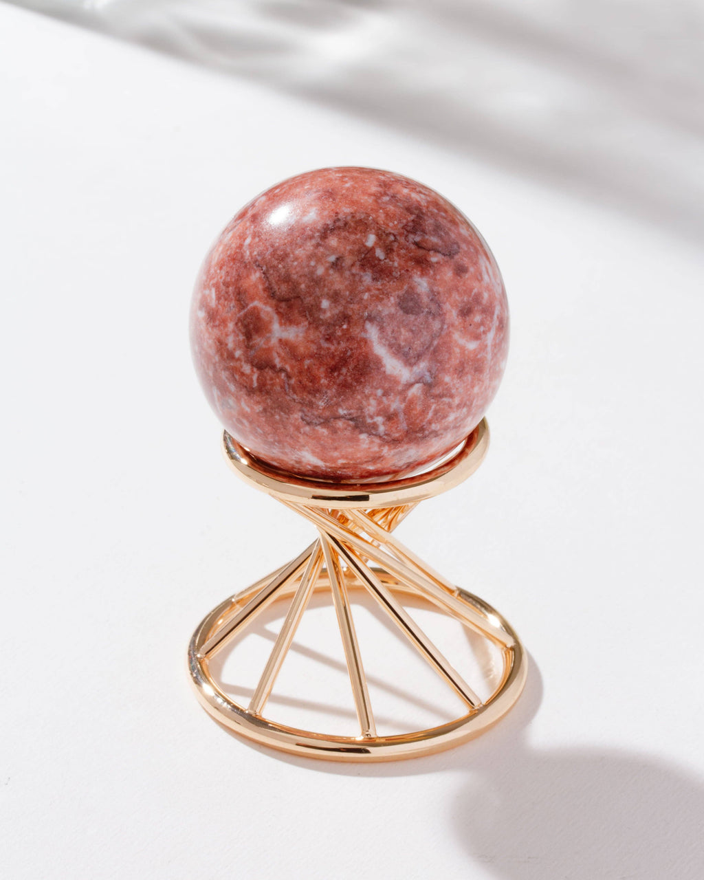 Good Vibration's Pink Calcite Sphere On Stand Set