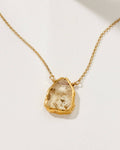 Earth, Wind and Fire Genuine Stone Necklace Gold- Citrine