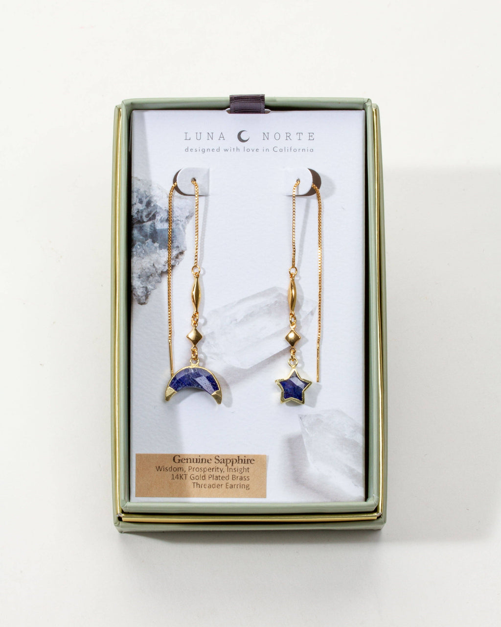 Dolce Cosmo Threader Earring - Sapphire