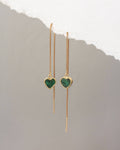 Royal Threader Earrings - Emerald